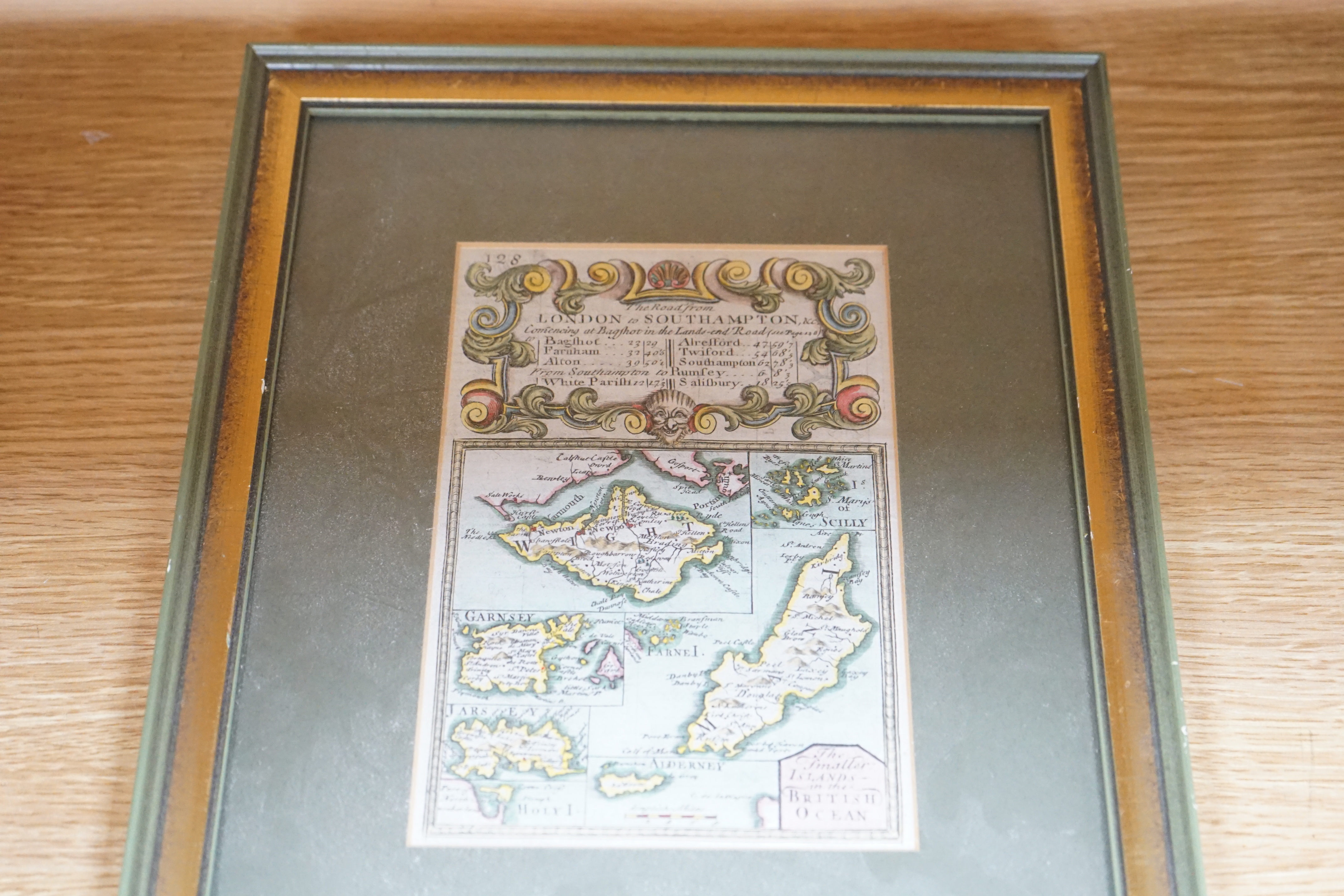 The Road from London to Southampton, the Smaller Islands of the British Ocean, first published, John Owen and Emanuel Bowen together with a similar example of Northumberland and a plate from Patersons Itinerary, one with